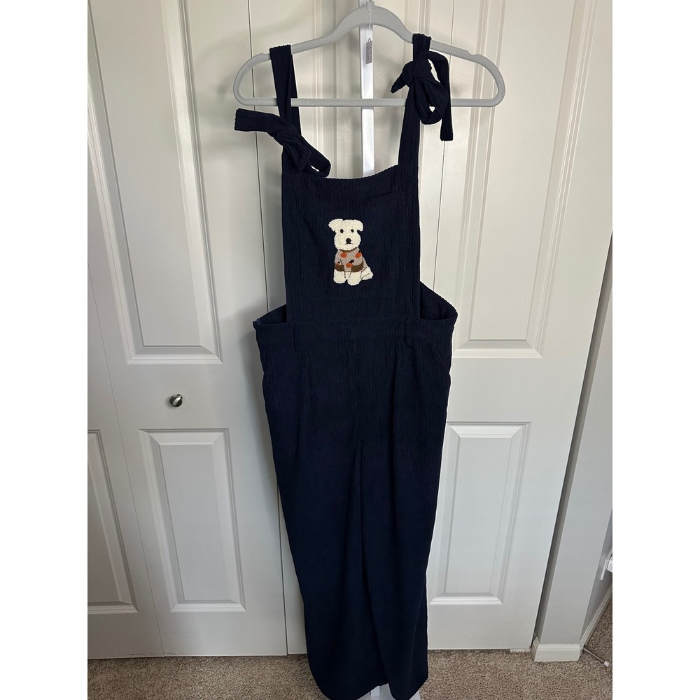 Cute Cuordoroy Overalls with Dog Accent